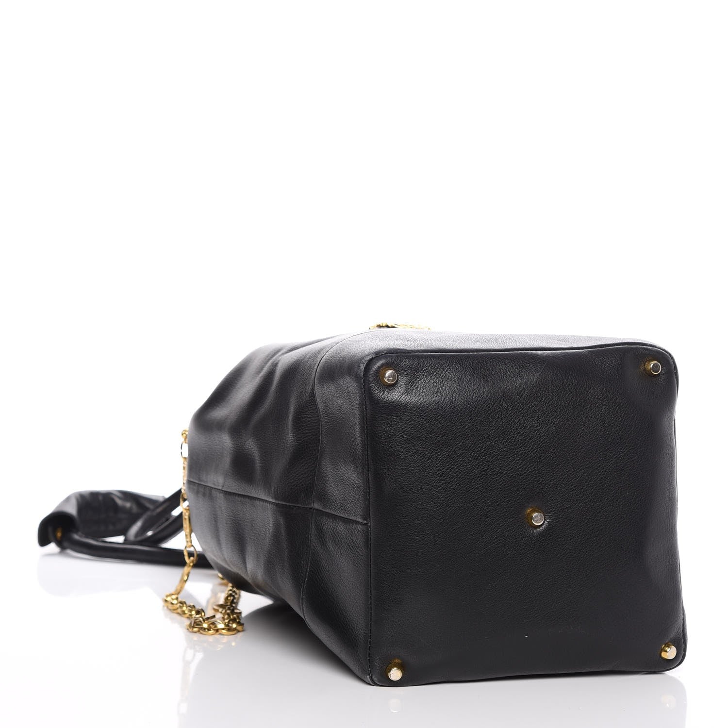 Versace Calfskin Drawstring Bag Black 4 of 13