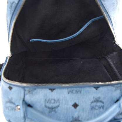 MCM Visetos Backpack Denim 5 of 9