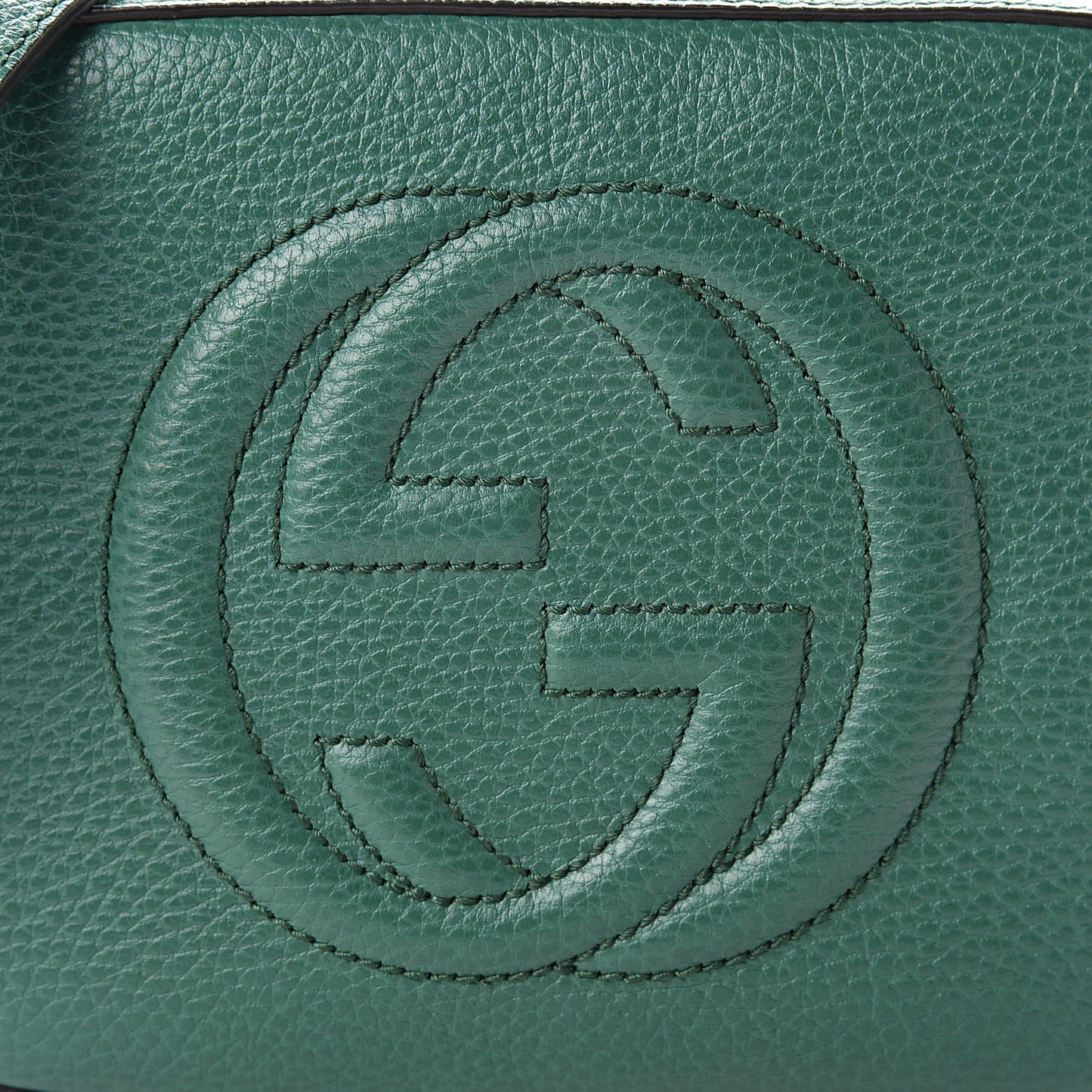 Pebbled Calfskin Small Soho Disco Bag Emerald Green