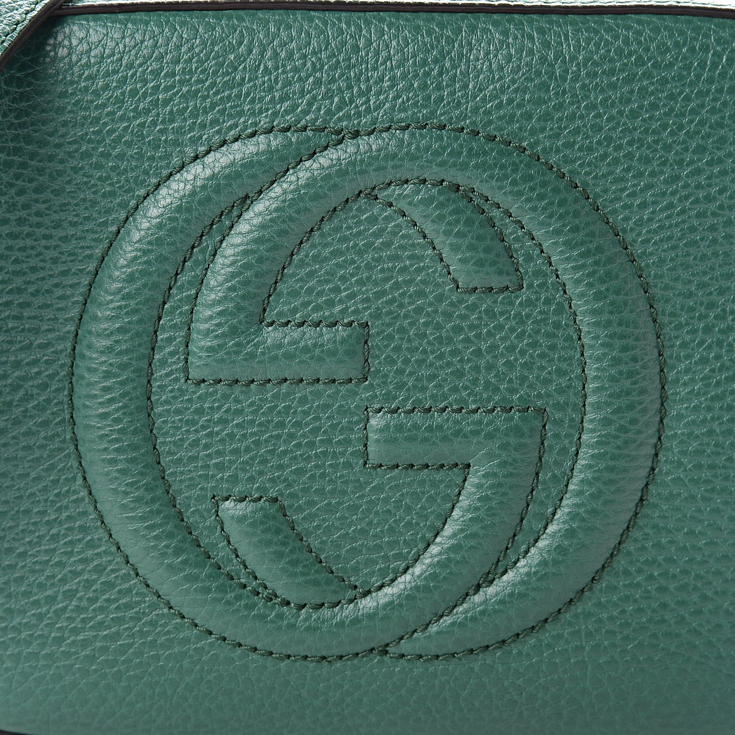 Gucci Pebbled Calfskin Small Soho Disco Bag Emerald Green 8 of 10