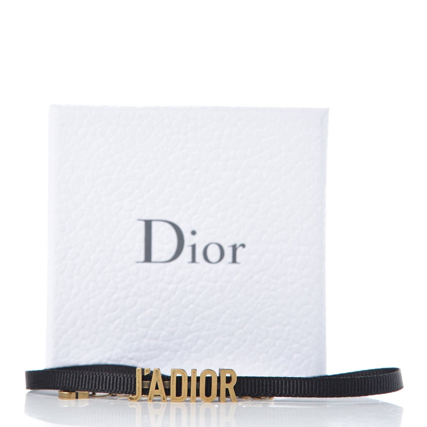 Grosgrain Ribbon J'Adior Logo Choker Necklace Black