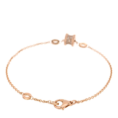 Bulgari 18K Rose Gold Diamond B.Zero1 Bracelet ML 2 of 3