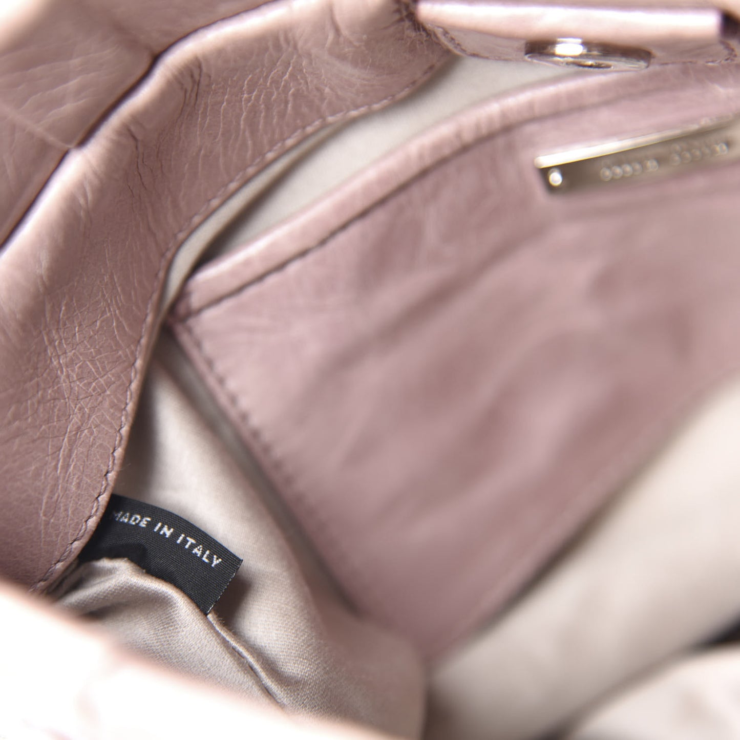 Vitello Shine Top Handle Satchel Mughetto