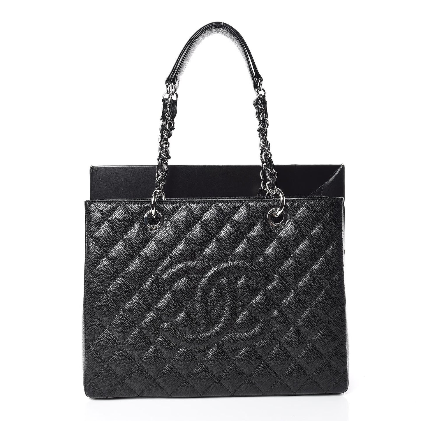 Caviar Quilted Grand Shopping Tote GST Black