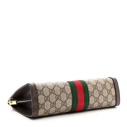 Gucci GG Supreme Monogram Web Small Ophidia Chain Shoulder Bag Brown 4 of 15