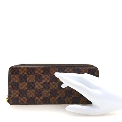 Louis Vuitton Damier Ebene Clemence Wallet Cherry 2 of 7