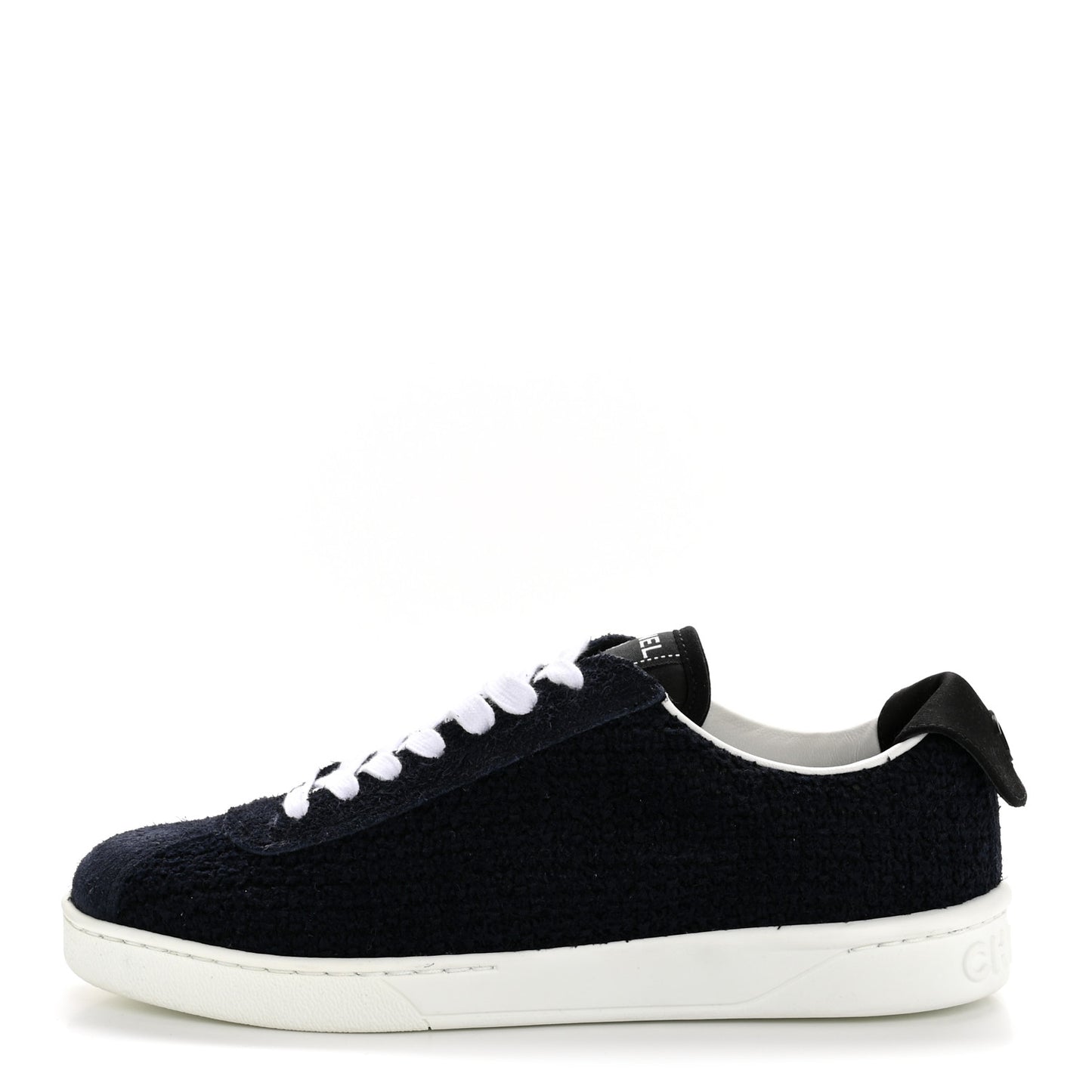 Tweed Suede Womens Sneakers 36.5 Navy