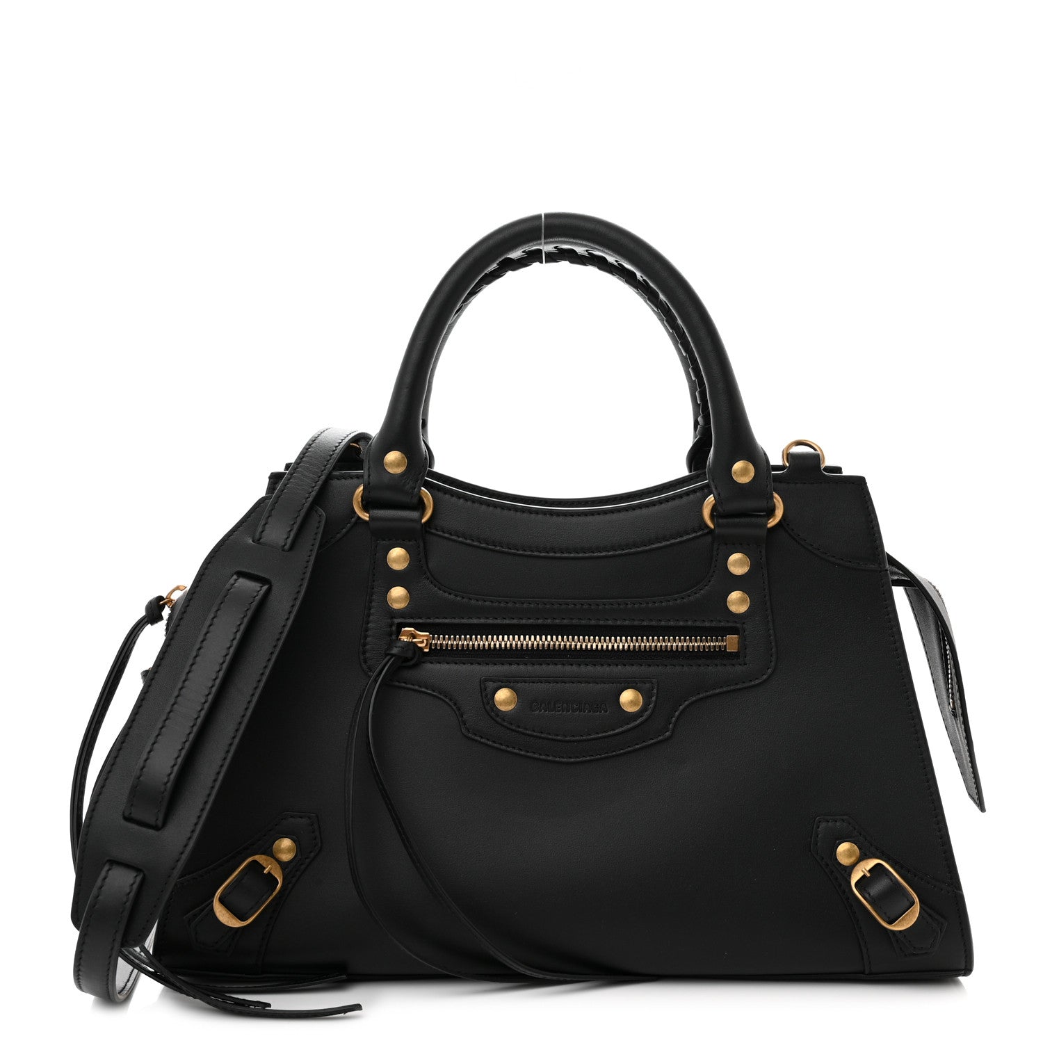 Balenciaga Smooth Calfskin Neo Classic Brass Hardware S City Black 1 of 12