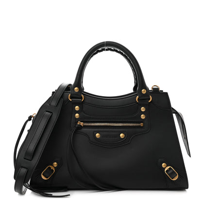 Balenciaga Smooth Calfskin Neo Classic Brass Hardware S City Black 1 of 12