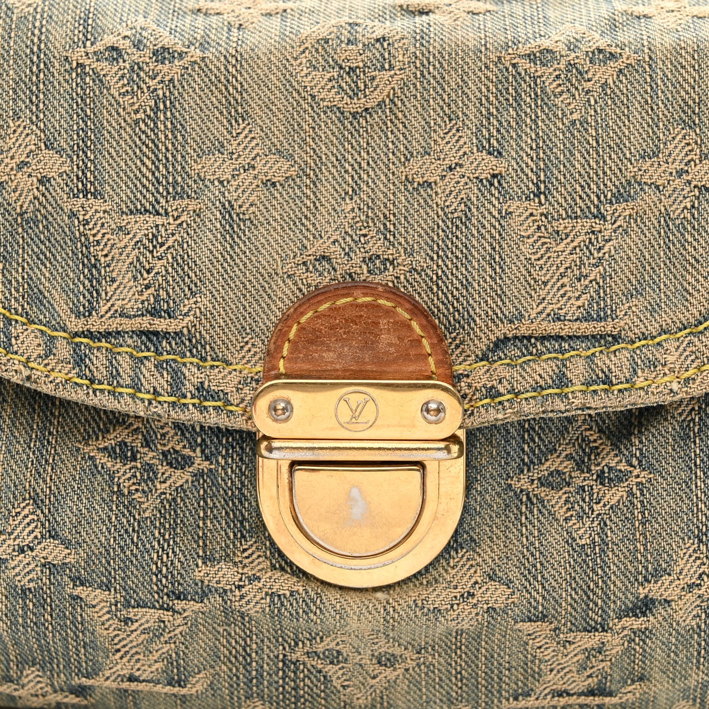 Monogram Denim Mini Pleaty Blue