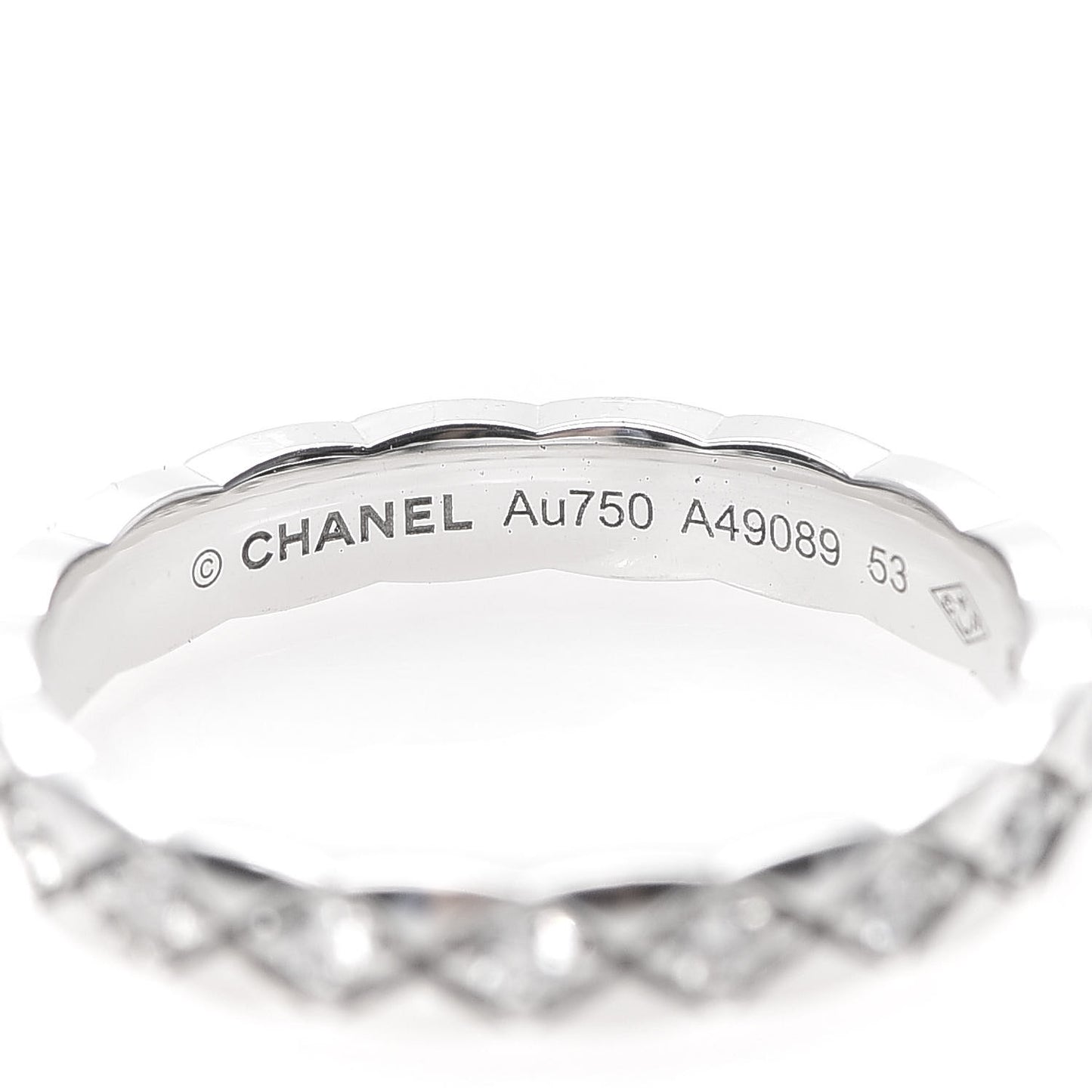 18K White Gold Diamond Mini Coco Crush Ring 53 6.5