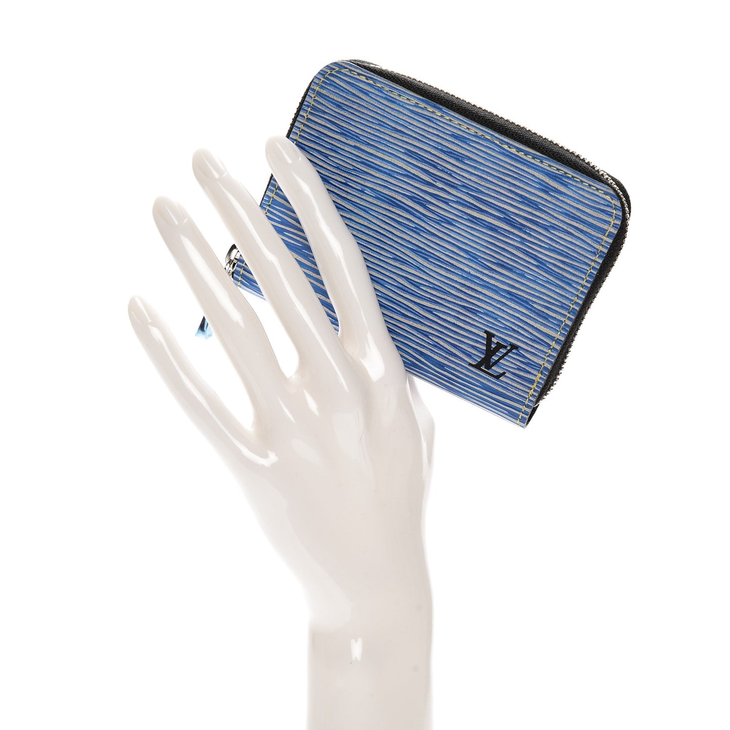 Epi Zippy Coin Purse Denim Light