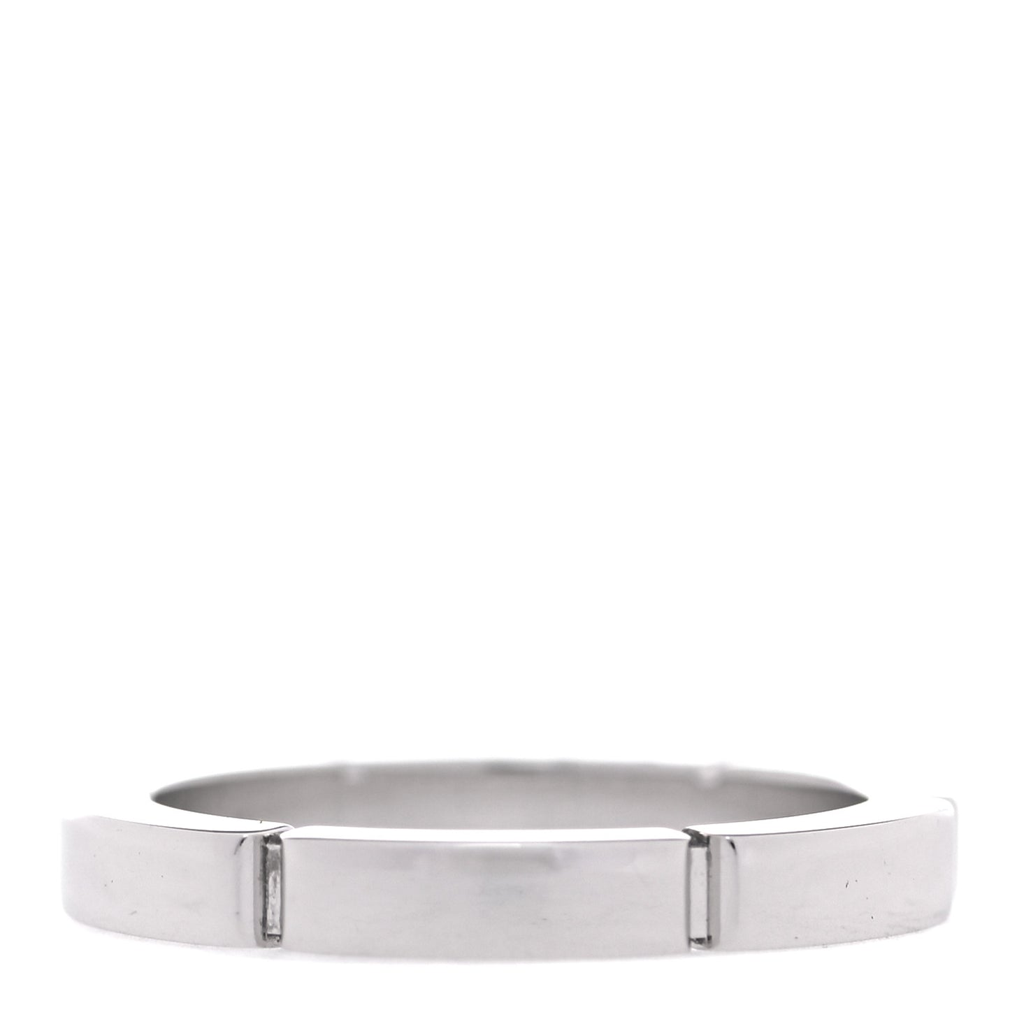 18K White Gold Diamond Maillon Panthere Wedding Band Ring 47 4