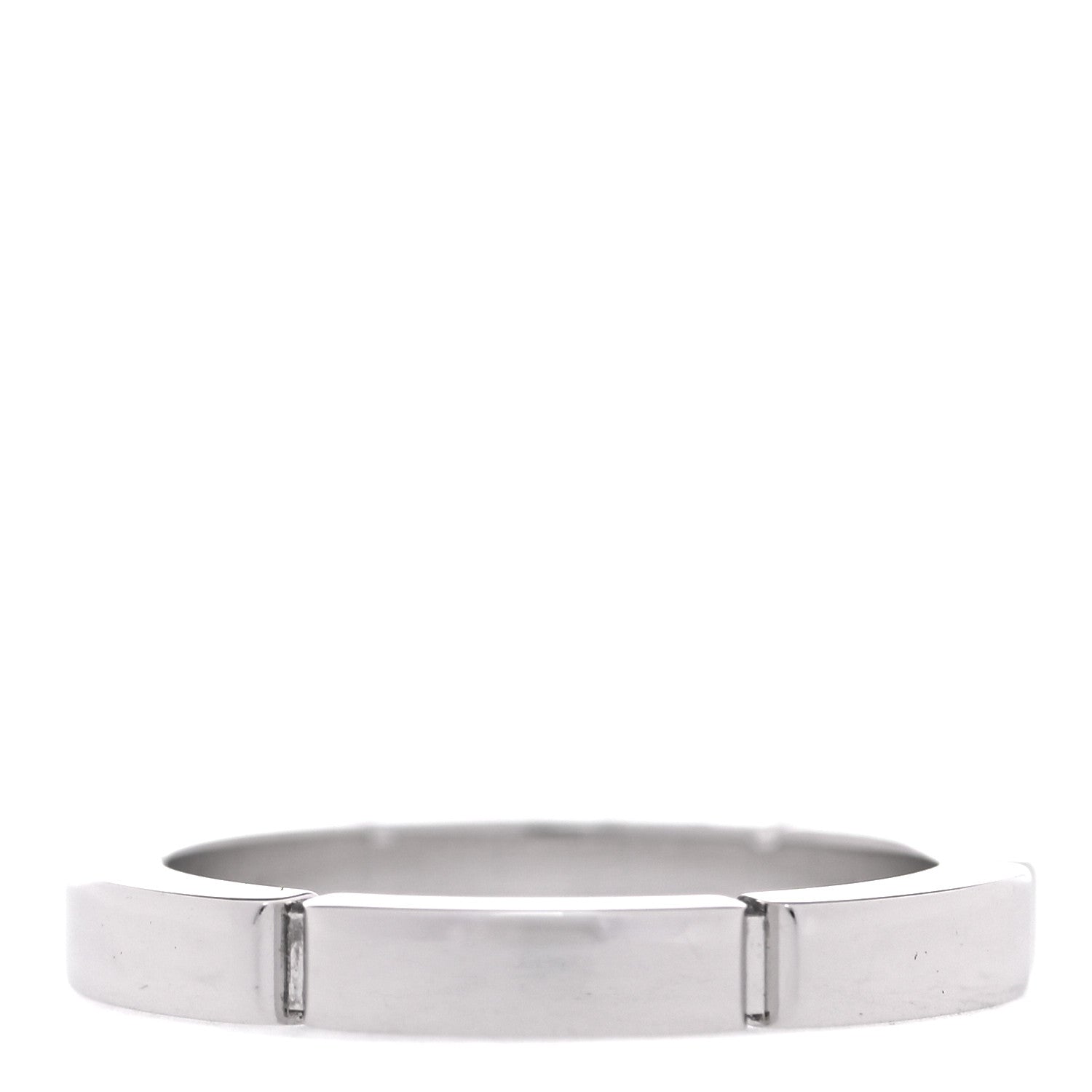 Cartier 18K White Gold Diamond Maillon Panthere Wedding Band Ring 47 4 3 of 6