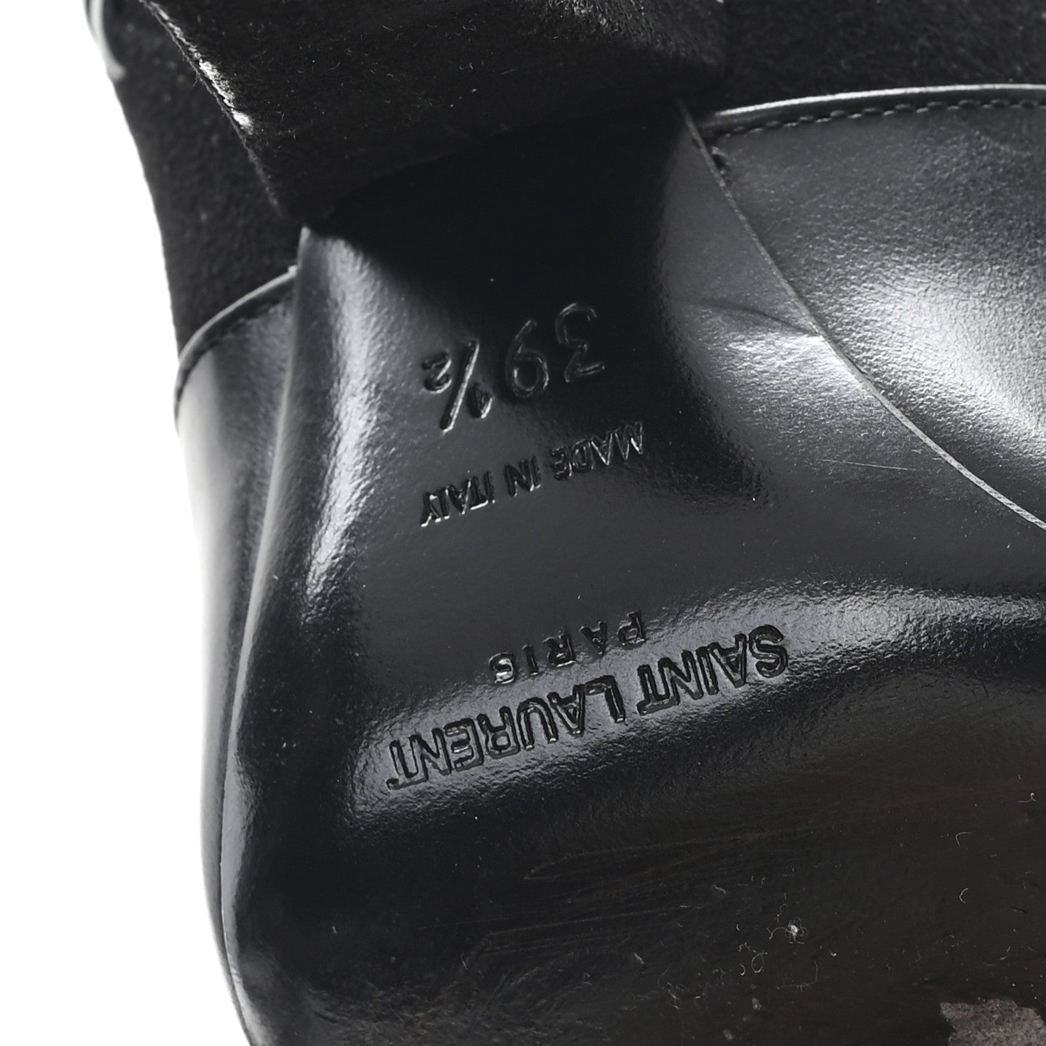 Saint Laurent Suede Calfskin Niki 105 Wedge Booties 39.5 Black 7 of 10