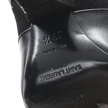 Saint Laurent Suede Calfskin Niki 105 Wedge Booties 39.5 Black 7 of 10