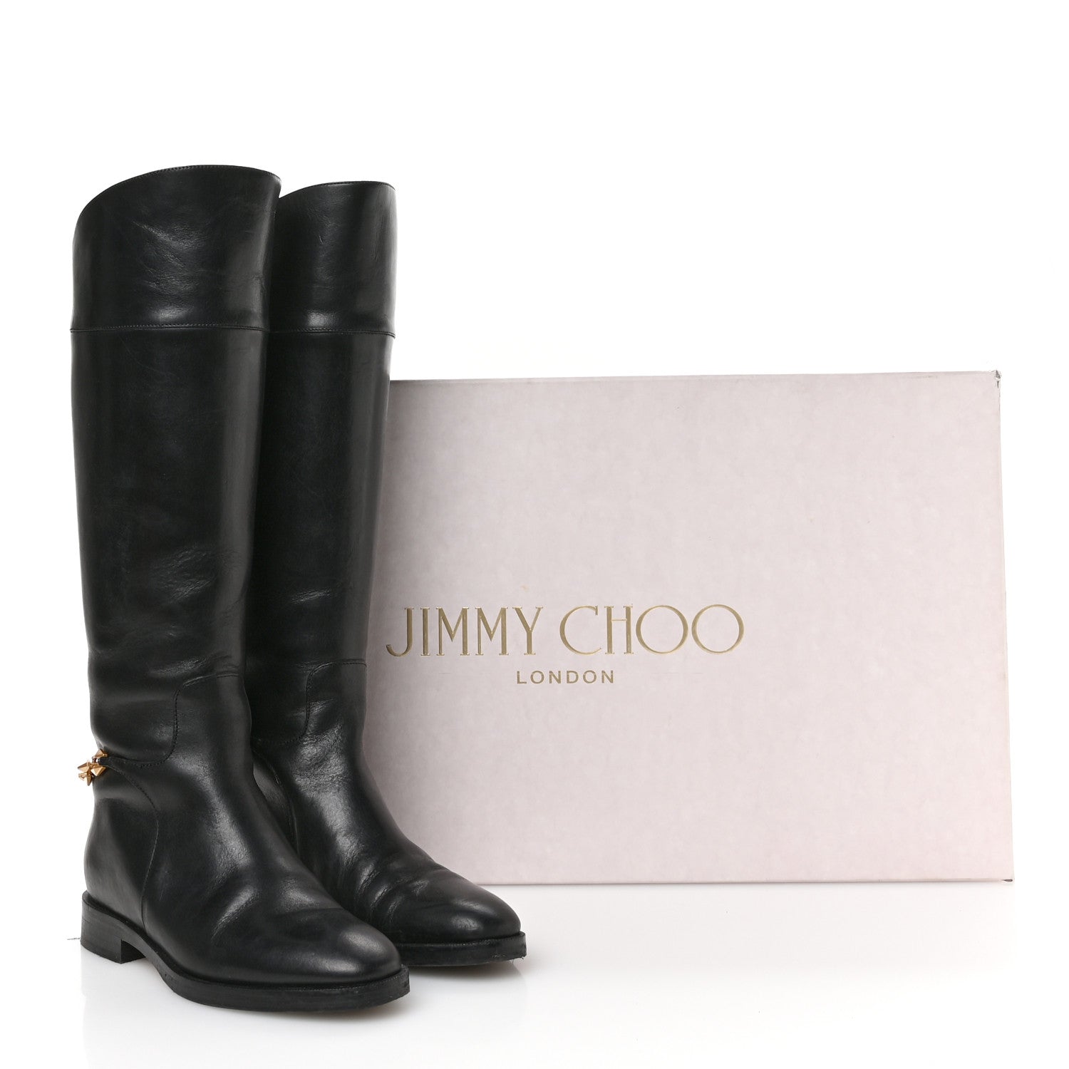 Jimmy Choo Calfskin Nell Tall Boots 36.5 Black 8 of 8