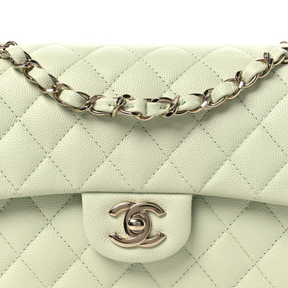 Chanel Caviar Quilted Small Double Flap Light Green 8 of 10