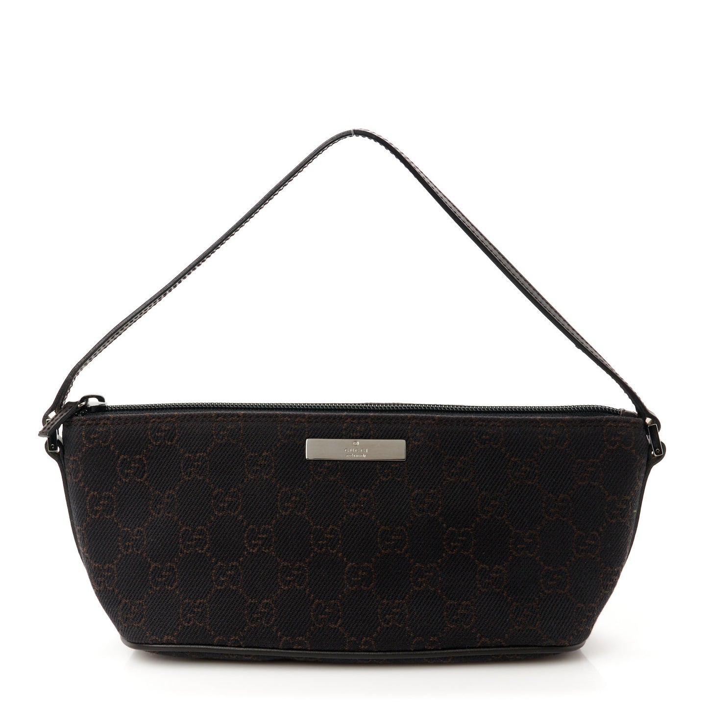 Denim Monogram Boat Pochette Dark Brown