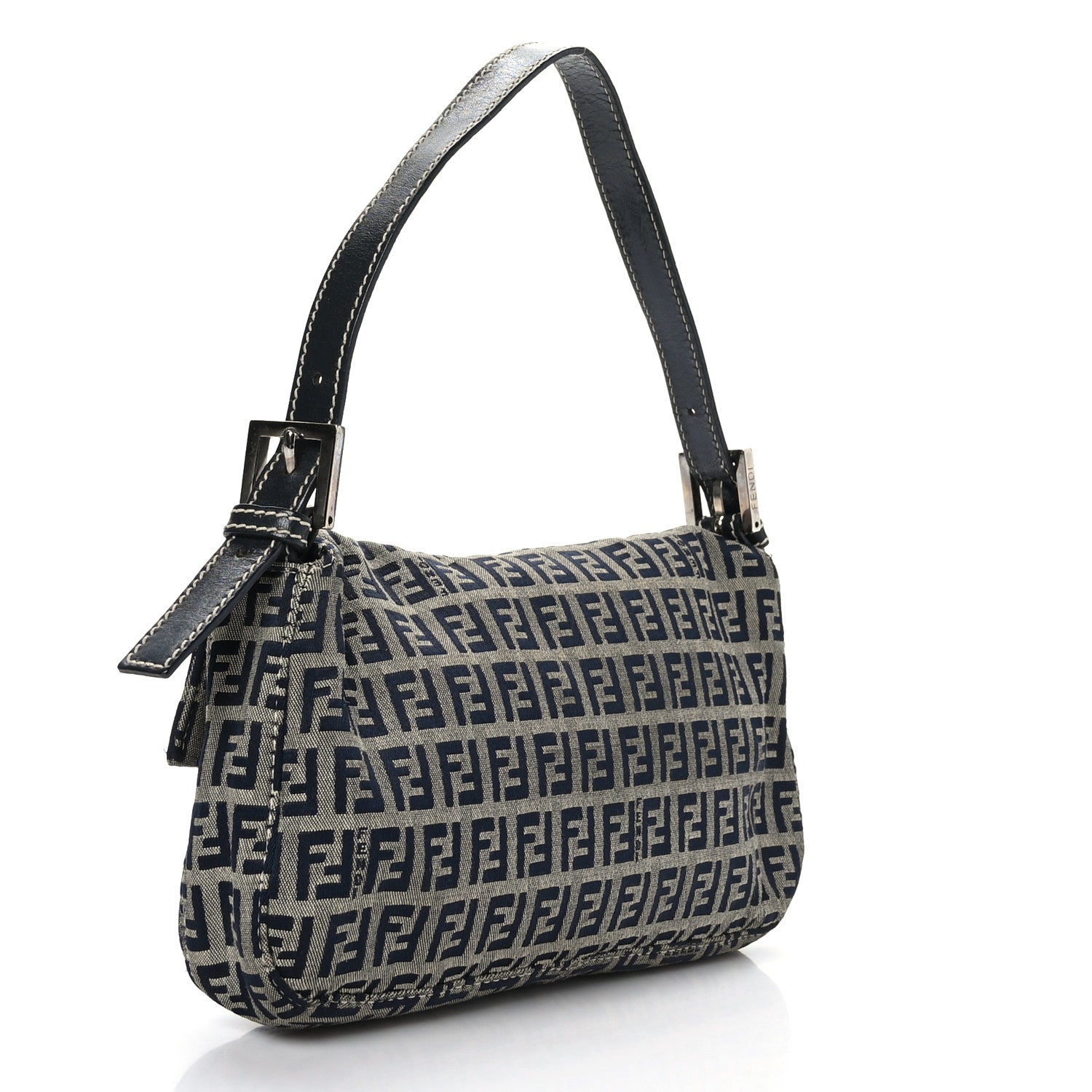 Fendi Zucchino Baguette Navy 3 of 9