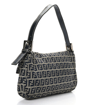 Fendi Zucchino Baguette Navy 3 of 9