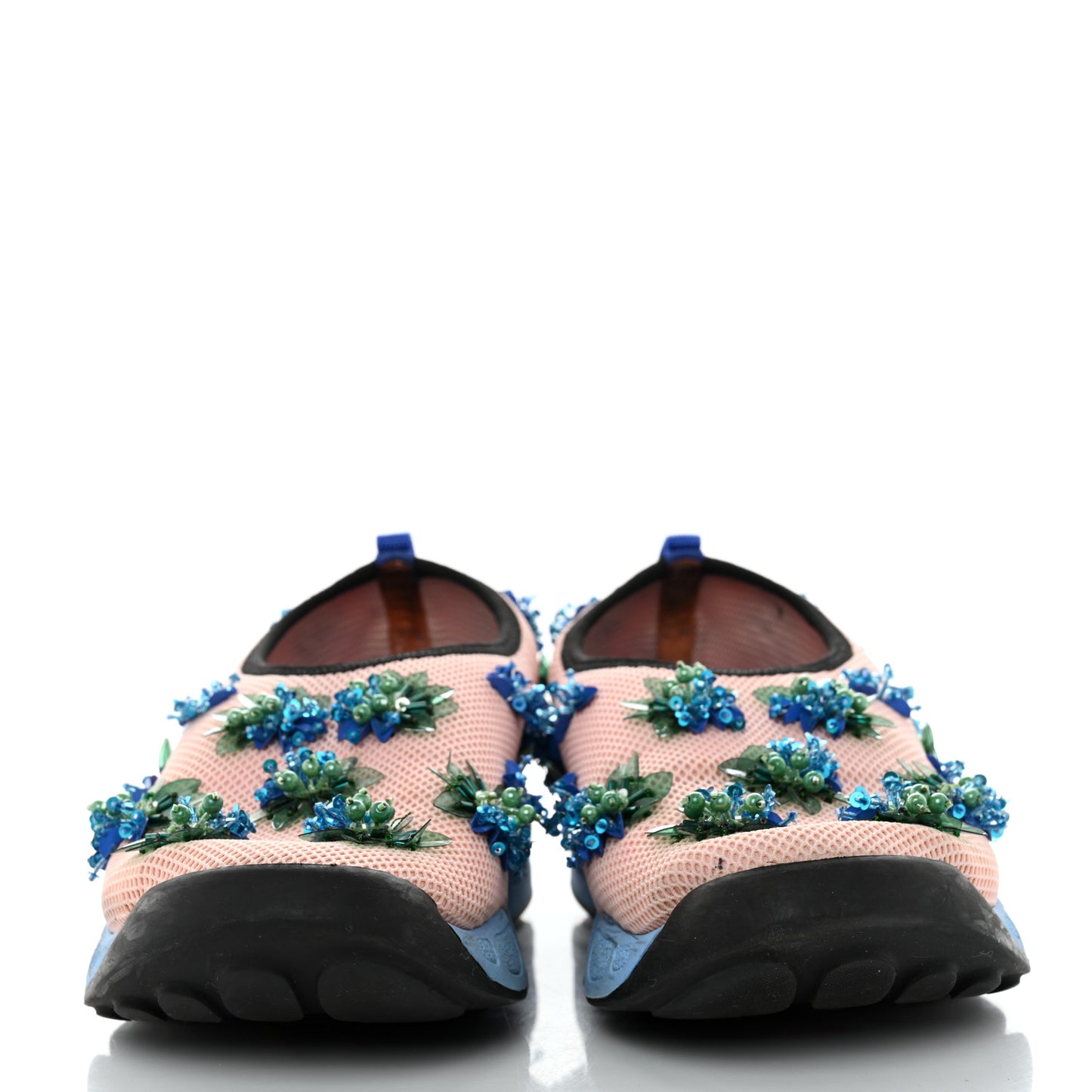 Technical Canvas Embellished Dior Fusion Sneakers 37.5 Pink Blue