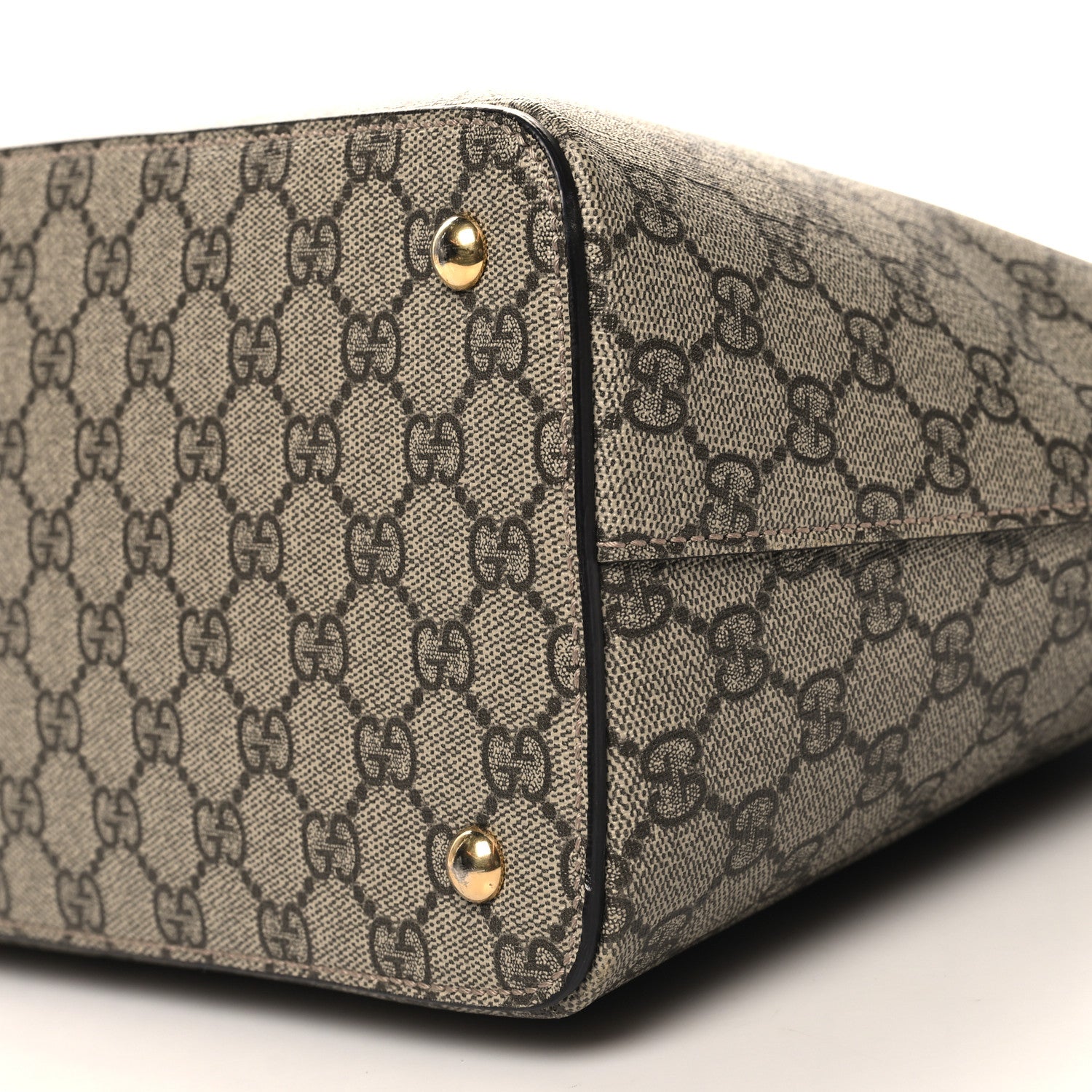 Gucci GG Supreme Monogram Small Zip Top Tote Beige Tuscany 10 of 15