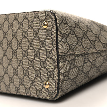 Gucci GG Supreme Monogram Small Zip Top Tote Beige Tuscany 10 of 15