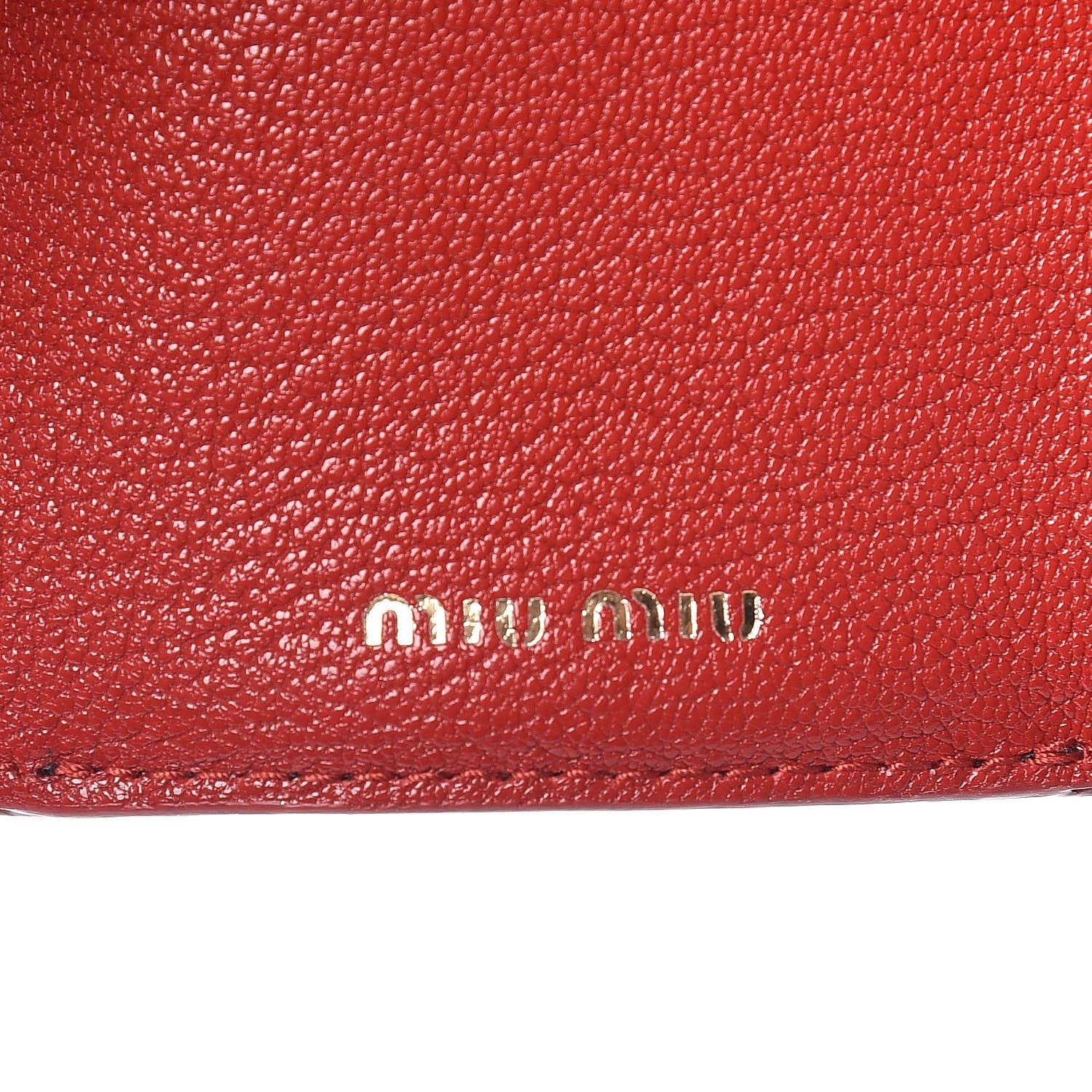 Miu Miu Goatskin Madras Love Wallet Black 6 of 7