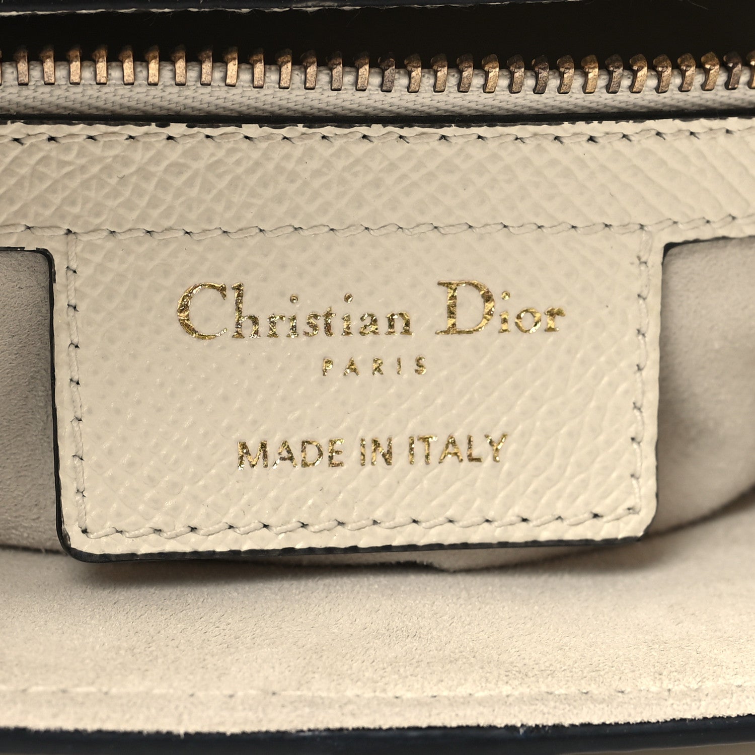 Christian Dior Grained Calfskin Saddle Bag With Strap Latte 6 of 11