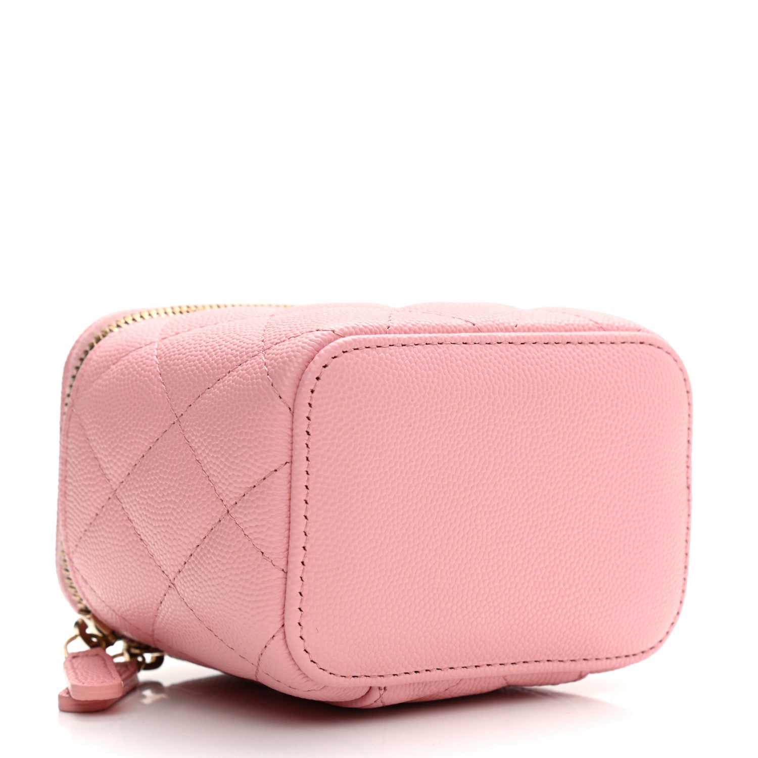 Chanel Caviar Quilted Mini Vanity Case With Chain Pink 4 of 9