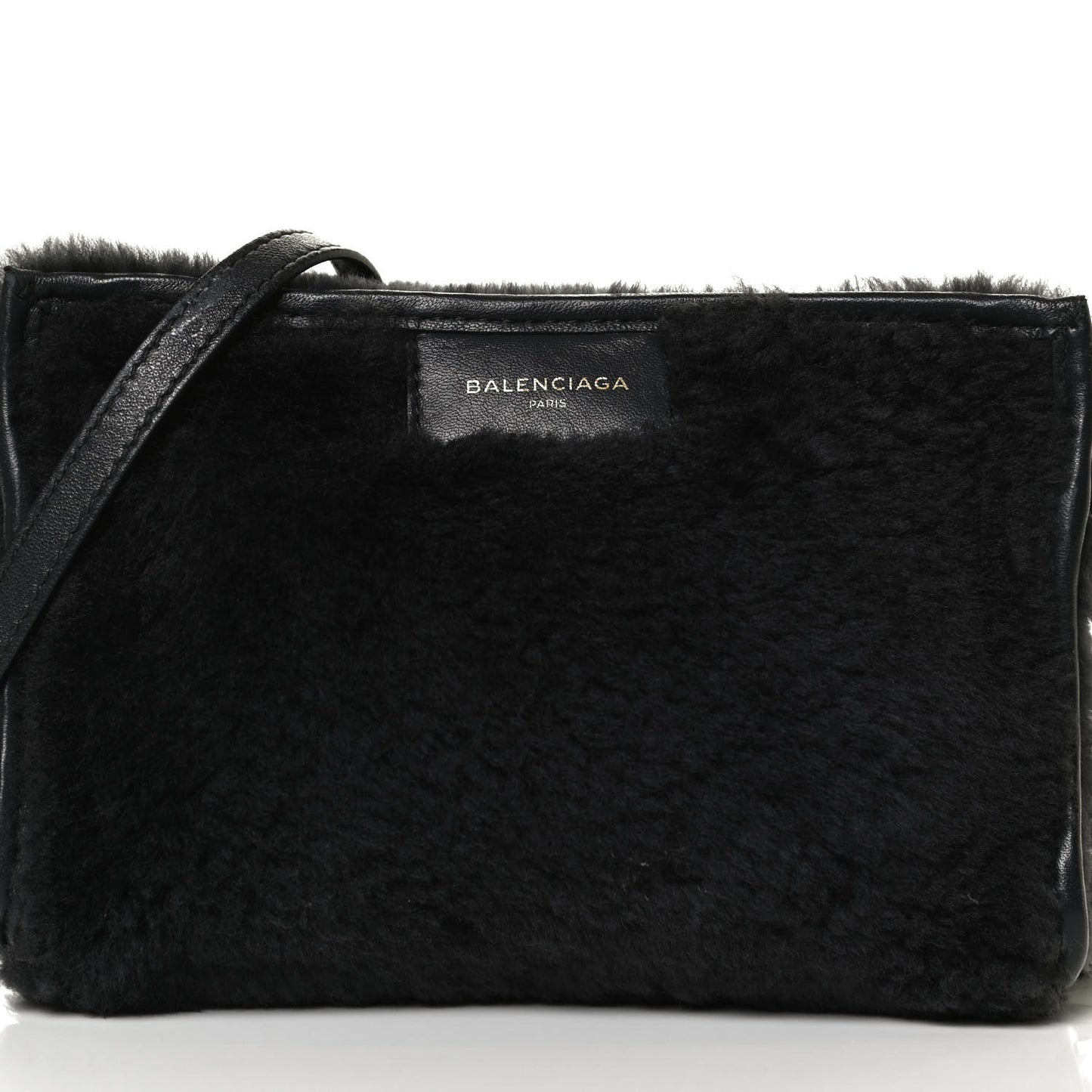 Shearling Bazar Pochette Crossbody Black