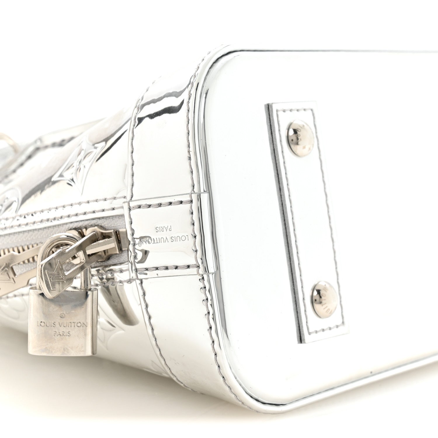 Louis Vuitton Monogram Miroir Alma BB Silver 7 of 9