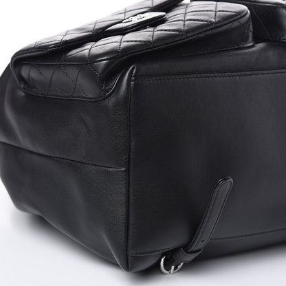 Chanel Lambskin Quilted Backpack Pocket Black 9 of 11