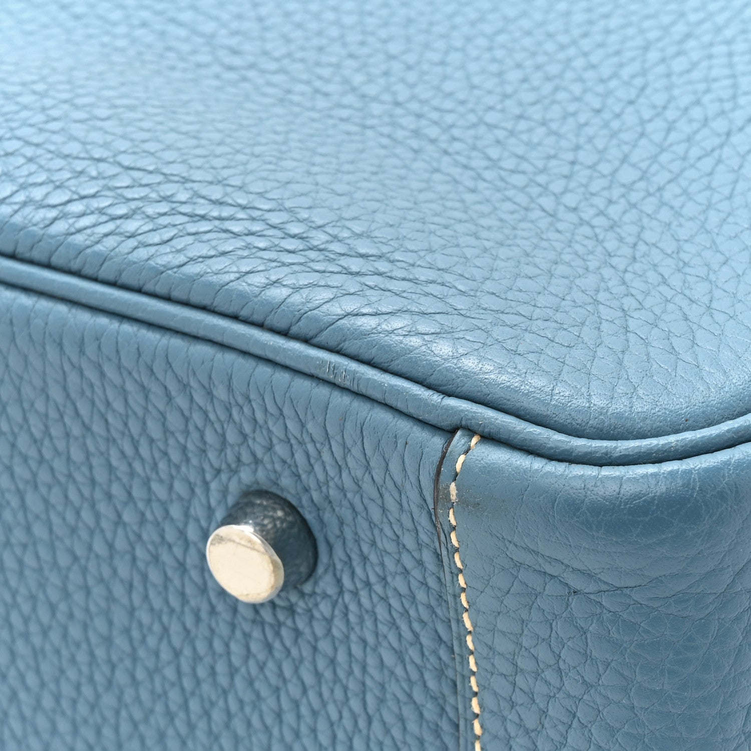 Hermes Taurillon Clemence Lindy 34 Bleu Jean 12 of 14