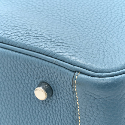 Hermes Taurillon Clemence Lindy 34 Bleu Jean 12 of 14