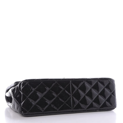 Chanel Patent Quilted Jumbo Double Flap Black 4 of 9