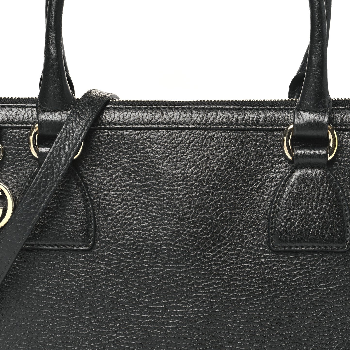 Dollar Calfskin GG Charm Satchel Black