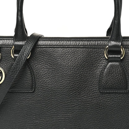 Gucci Dollar Calfskin GG Charm Satchel Black 8 of 12
