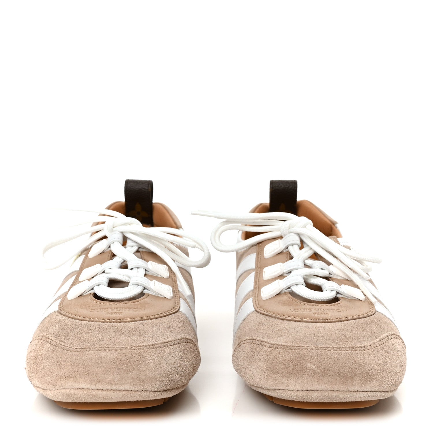 Louis Vuitton Suede Calfskin LV Sneakerina 37 Hazelnut Brown