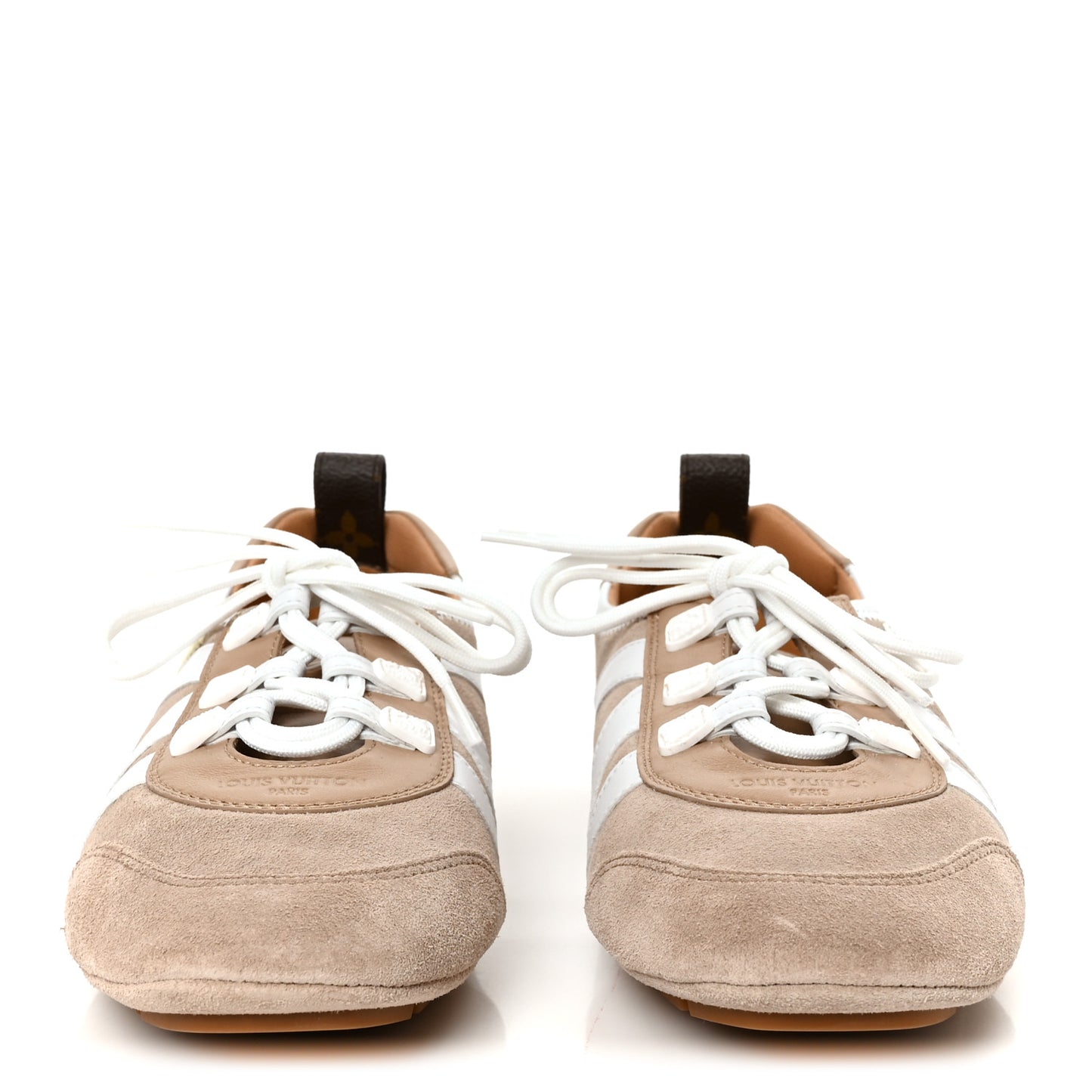 Suede Calfskin LV Sneakerina 37 Hazelnut Brown