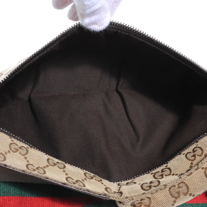 Gucci GG Monogram Web Double Pocket Belt Bag Ebony 9 of 9