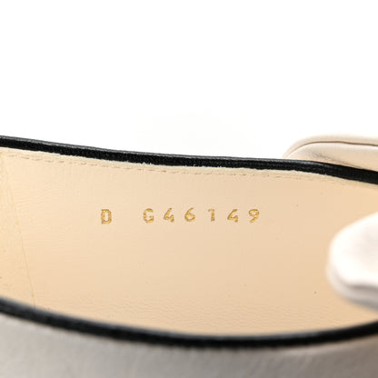 Chanel Lambskin Bow Mary Jane Flats 36.5 White Black 9 of 10