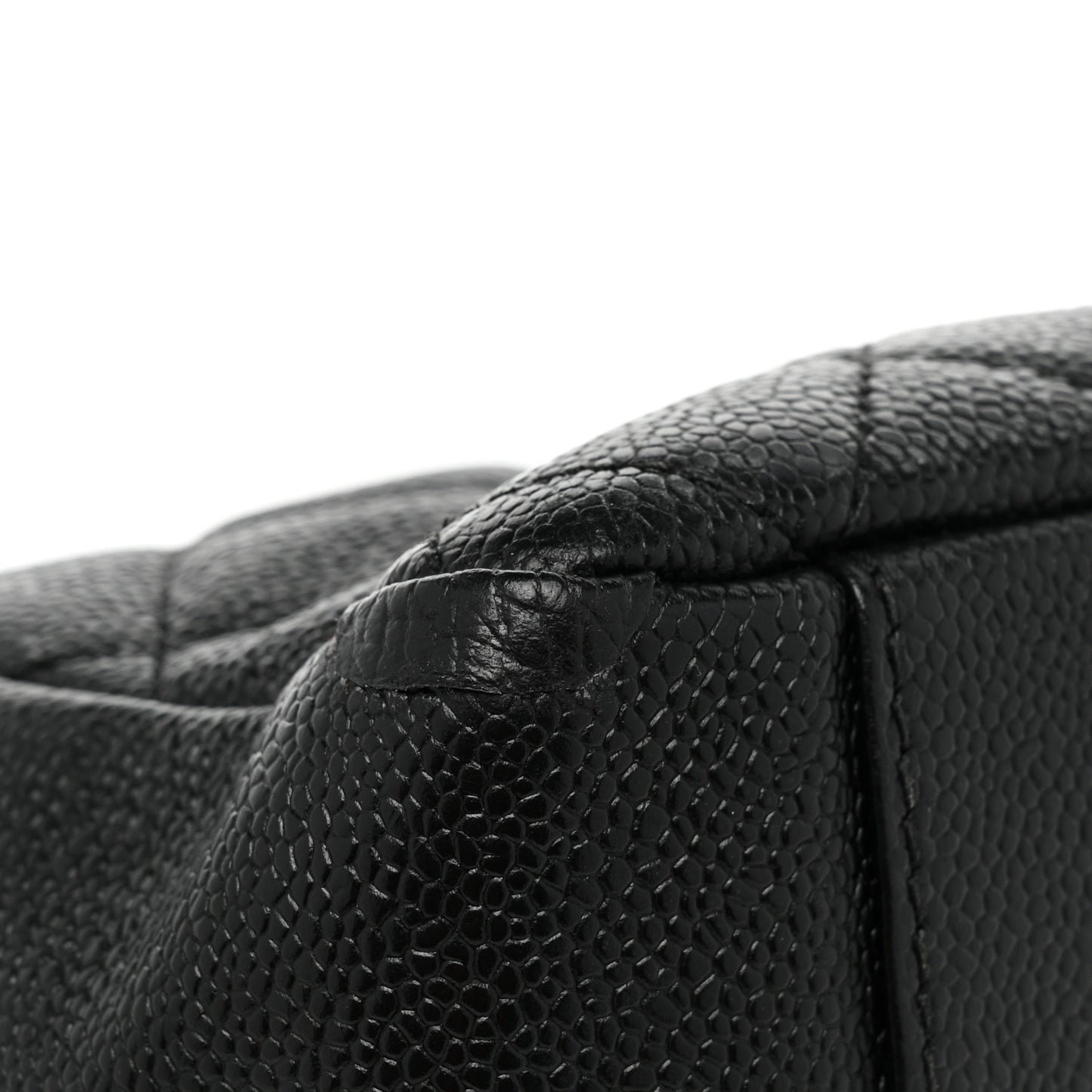 Caviar Quilted Grand Shopping Tote GST Black