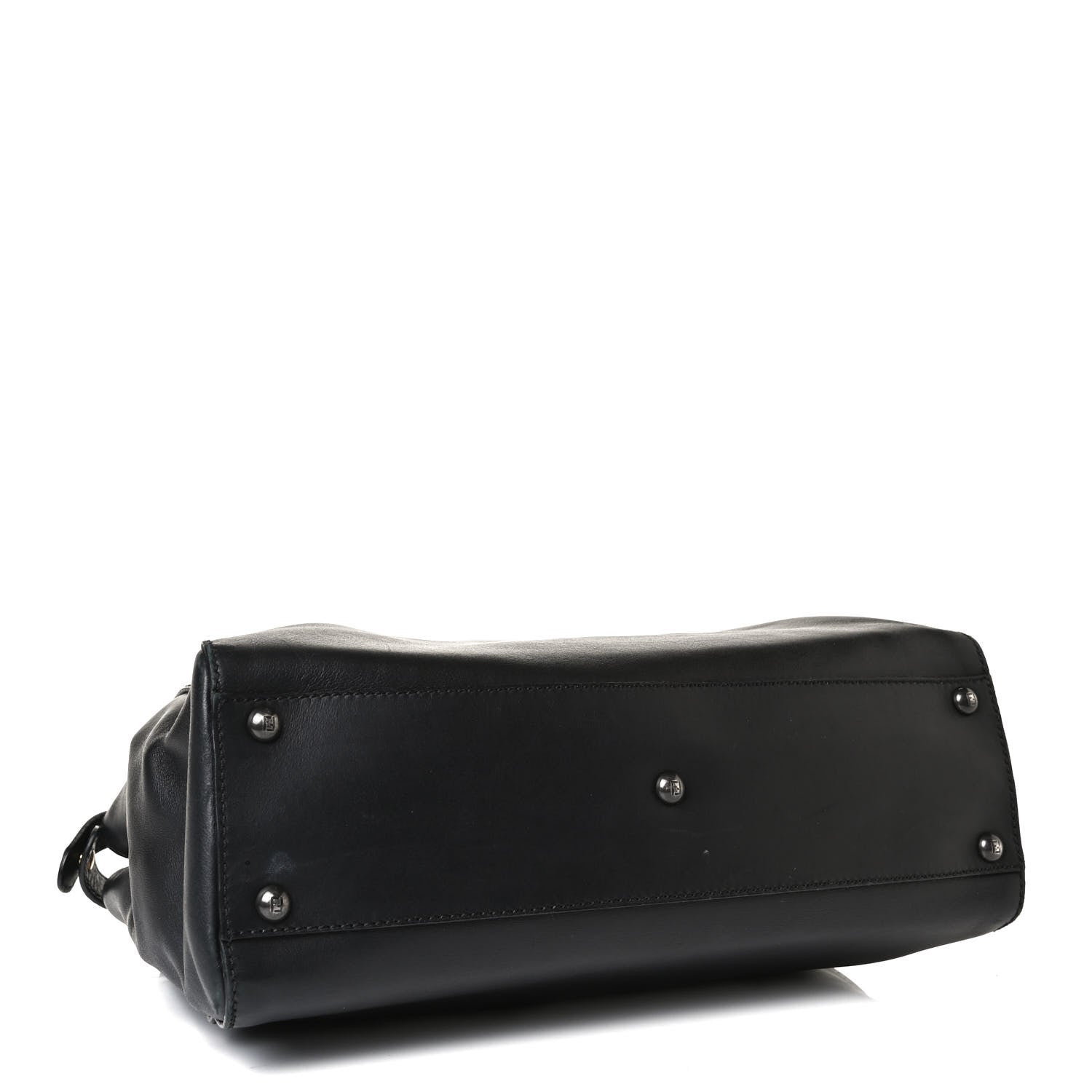 Fendi Vitello Suede Medium Peekaboo Iconic Satchel Black 3 of 13