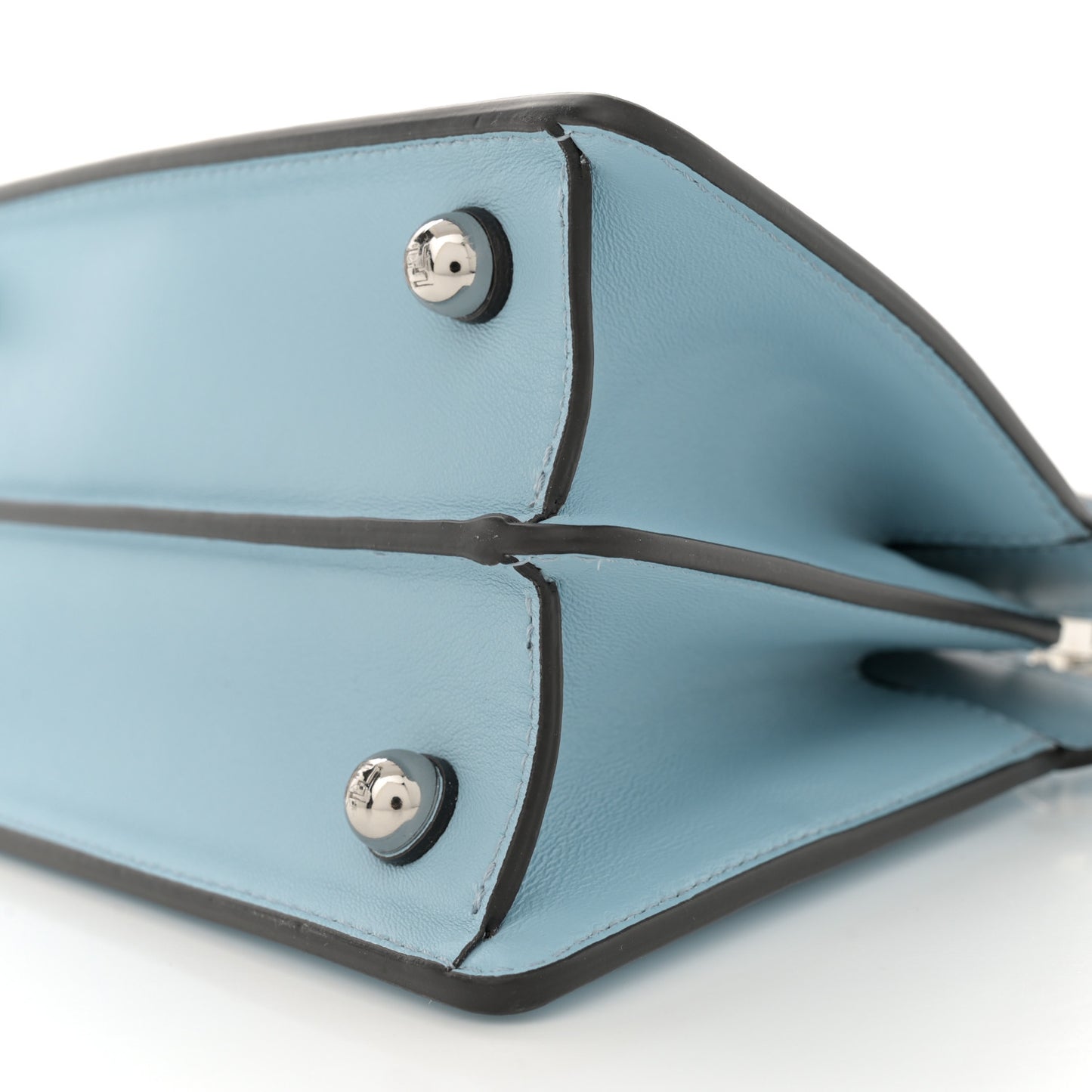 Shiny Nappa Petite Peekaboo I SEE U Satchel Azzurro Baby