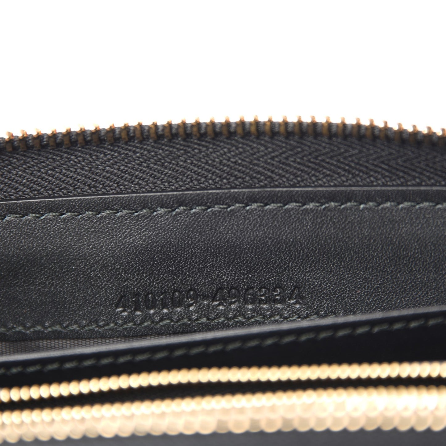 GG Supreme Monogram Zip Around Wallet Wristlet Black