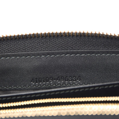 Gucci GG Supreme Monogram Zip Around Wallet Wristlet Black 7 of 7