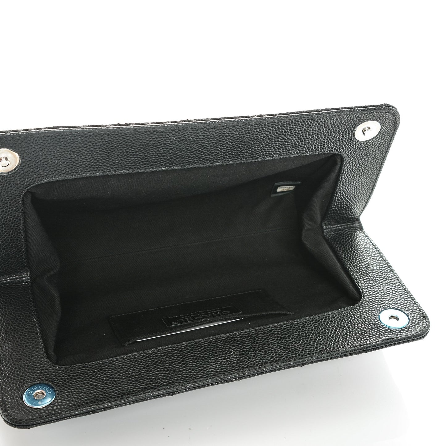 Caviar Quilted CC Large Clutch Black