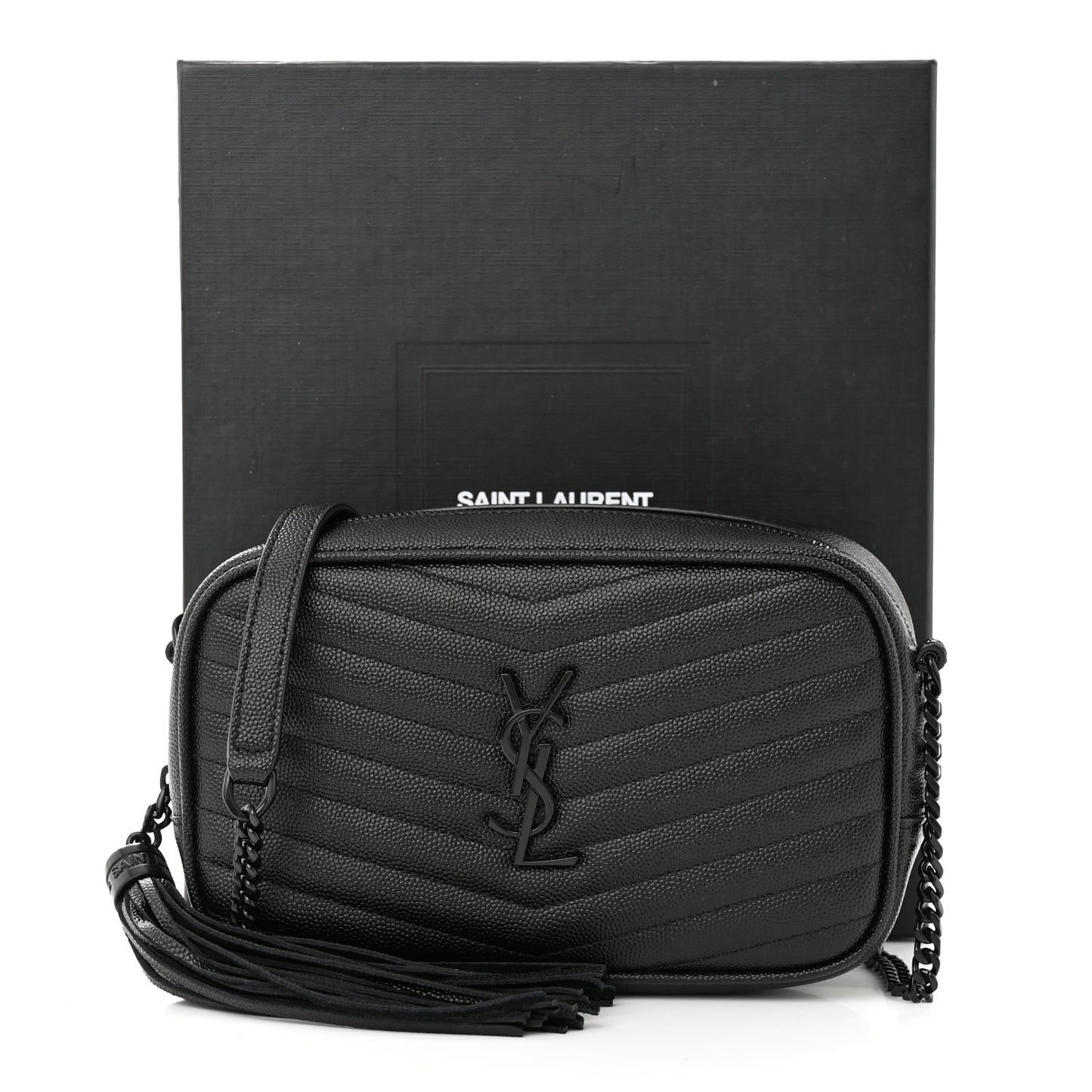 Grain De Poudre Matelasse Monochrome Monogram Mini Lou Camera Bag Black